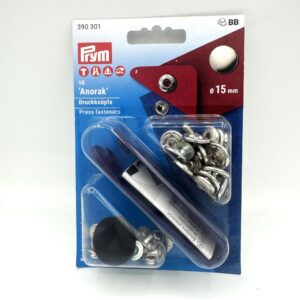 קיט תקתקים קוטר 15 מ"מ לחיבור ידני לעור ובדים עבים